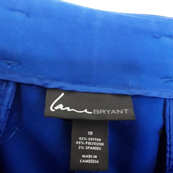 Lane Bryant Allie Royal Blue Cuffed Pants EUC sz 18 - Picture 5 of 9
